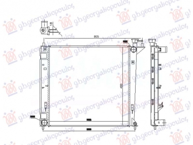 HLADNJAK MOTORA 1.7 CRDi DIZEL (MAN) (480x480x16) (NRF)