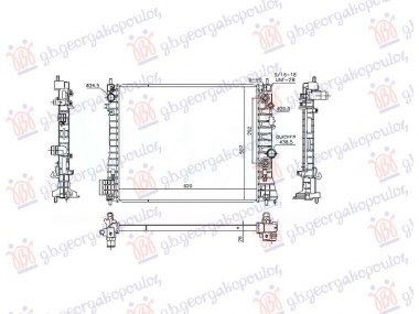 HLADNJAK MOTORA 1.7 DTi/CDTi DIZEL (AUTO) (620x510x26) (NRF)