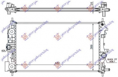 HLADNJAK MOTORA 1.7/2.0 DIZEL (680x395) (NRF)