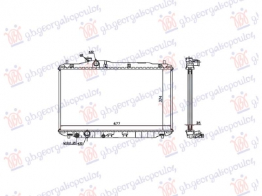 HLADNJAK MOTORA 1.8 DIZEL (+/-AC) (670x375) (NRF)
