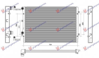 HLADNJAK MOTORA 1.8/2.0 TFSi BENZIN (650x450x32) (NRF)