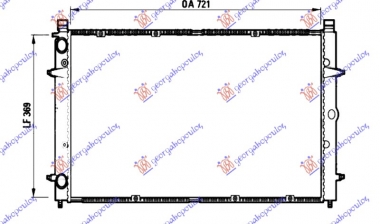 HLADNJAK MOTORA 1.8/2.0/2.5/2.8 BENZIN - 1.9/2.4 D/TD 2.5 TDI DIZEL (720x360x32) (NRF)