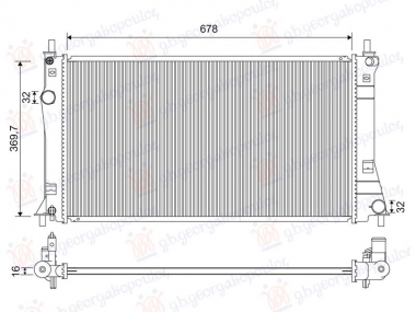 HLADNJAK MOTORA 1.8/2.0i 16V (67.5x36.8) 09- (VALEO)