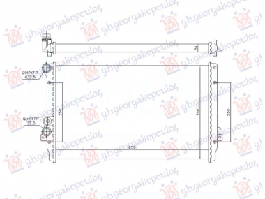 HLADNJAK MOTORA 1.9 DIZEL TDi (650x415x36) (NRF)