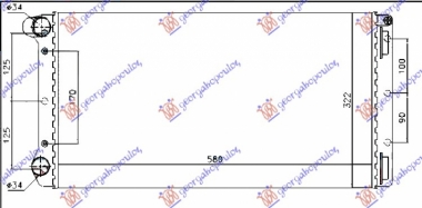 HLADNJAK MOTORA 1.9 JTD (58x30.8x38) (MARELLI TIP) (MARELLI)