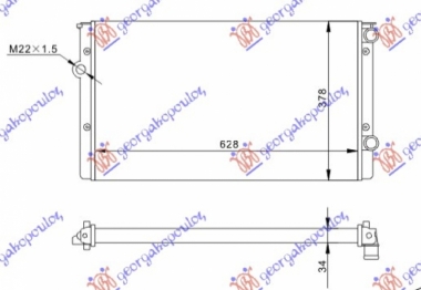 HLADNJAK MOTORA 1.9 TD (630x380) (NRF)