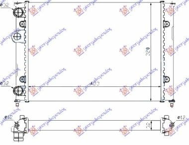 HLADNJAK MOTORA 1.9 TDI (62.5x37.9x3.2) (NRF)