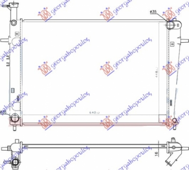 HLADNJAK MOTORA 2.0 16V (+/-AC) (64x46.2) (MAN) (NRF)