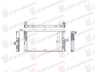 HLADNJAK MOTORA 2.0 BENZIN (600x344x32) (NISSENS)