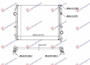 HLADNJAK MOTORA 2.0 BENZIN/HIBRID - 3.0 DIZEL/HIBRID (640x500) (NRF)