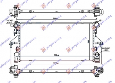 HLADNJAK MOTORA 2.0 BlueHDi DIZEL (MAN) (780x390x32) (NRF)