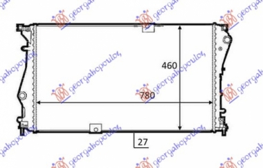 HLADNJAK MOTORA 2.0 CDTi (78x45.8) (VALEO TIP) (NRF)