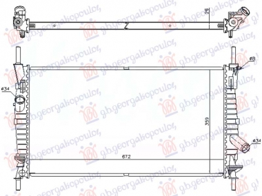 HLADNJAK MOTORA 2.0 DIZEL (+/-AC) (670x380x26) (NRF)