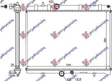 HLADNJAK MOTORA 2.0 DIZEL HDi (380x560x19) (NRF)