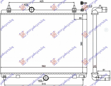HLADNJAK MOTORA 2.0 HDi (38x56.7x28) 08-