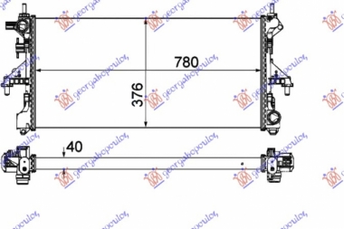 HLADNJAK MOTORA 2.0 JTD + AC (78x37.6x4.0) (VALEO)