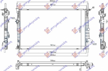 HLADNJAK MOTORA 2.0 TDCi DIZEL (765x460x26) FWD (NRF)