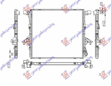 HLADNJAK MOTORA 2.0 TSI 2.0 TDI (61.7x58.4x26) (VALEO)