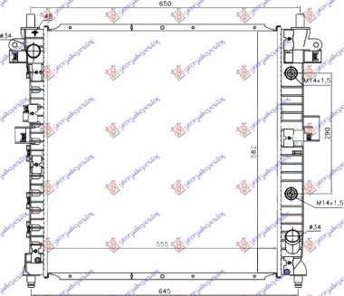 HLADNJAK MOTORA 2.0 Xdi DIZEL (AUTO) (555x580x26) (NRF)