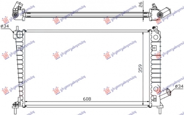 HLADNJAK MOTORA 2.0/2.3 BENZIN (MAN) (608x359) (NISSENS)