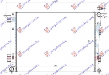 HLADNJAK MOTORA 2.0/2.4 BENZIN (MAN) (640x480x16) (KOREJA) (NISSENS)