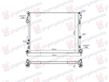 HLADNJAK MOTORA 2.0/3.0 BENZIN/HIBRID - 2.0/2.9 DIZEL/HIBRID (645x523x26) (VALEO)