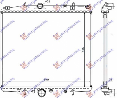 HLADNJAK MOTORA 2.0i 16V-2.0/2.2 JTD (46.5x56.3) (NRF)