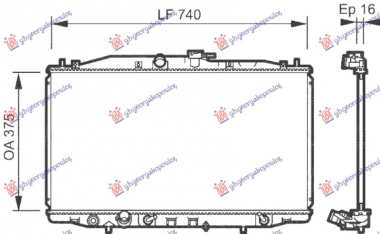 HLADNJAK MOTORA 2.0i 16V (AUTO) (+/-AC) (37.5x71.3) (VALEO)