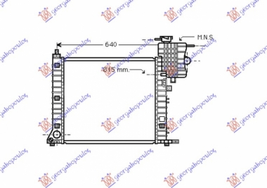 HLADNJAK MOTORA 2.2 CDI (MAN) (+AC) (570x560) 99-03 (MAHLE PREMIUM LINE)