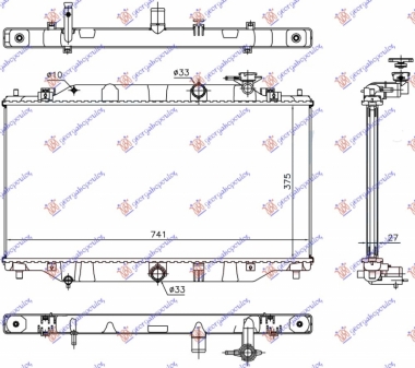 HLADNJAK MOTORA 2.2 D DIZEL (MAN/AUTO) (375x735x26) (KOYO)