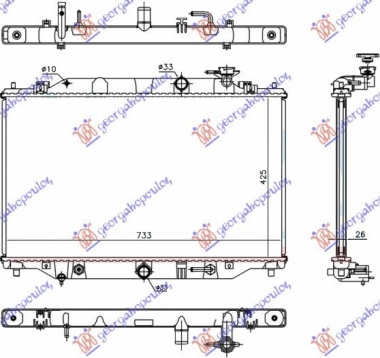 HLADNJAK MOTORA 2.2 DIZEL (MAN/AUTO) (728x425x27) (VALEO)