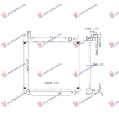 HLADNJAK MOTORA 2.4 TD (52.5x62.5x48) (NISSENS)