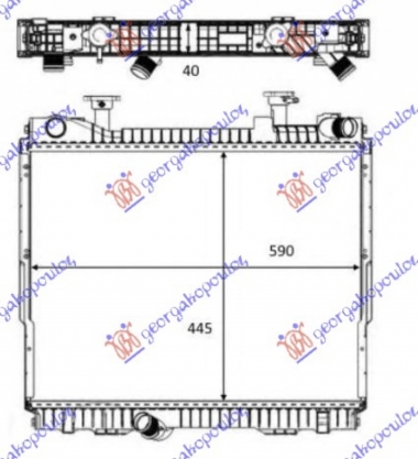 HLADNJAK MOTORA 2.5 D DIZEL (445x570x40) (NRF)