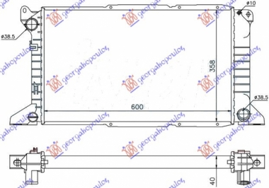 HLADNJAK MOTORA 2.5 TD -A/C (60x36)