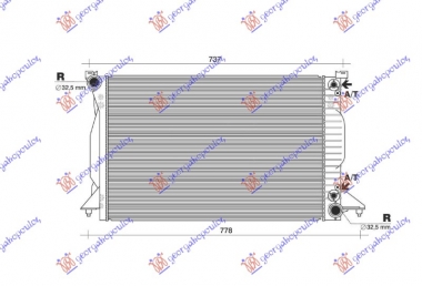 HLADNJAK MOTORA 2.5 TDI DIZEL (AUTOMATSKI) (632x399) (NRF)