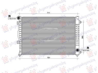 HLADNJAK MOTORA 2.7 T BENZIN (AUTO) (630x440x32) (NRF)