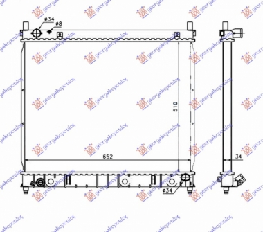 HLADNJAK MOTORA 2.9 TD DIZEL (MAN) (510x660x26) (NISSENS)