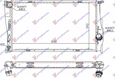 HLADNJAK MOTORA 3.0 (135i) BENZIN (MAN) - 2.0 (116D/118D/120D/123D) DIZEL (MAN/AUTO) (600x340x32) 1 CEV (NRF)