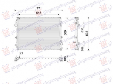 HLADNJAK MOTORA 3.0 BENZIN (645x500) (NRF)
