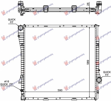 HLADNJAK MOTORA 3.0 BENZIN/DIZEL (AUTO) (59x60x2.4) (NRF)
