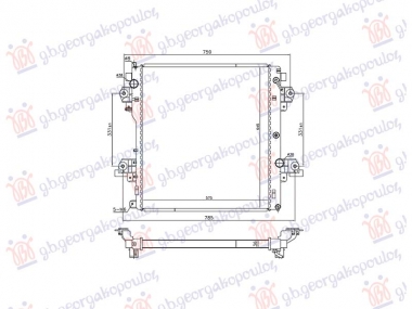 HLADNJAK MOTORA 3.0 D4-D DIZEL (AUTO) (570x650x36) (NRF)
