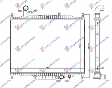 HLADNJAK MOTORA 3.0 TD DIZEL (MAN/AUTO) (485x685x36) 2010- (KOYO)