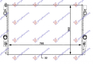 HLADNJAK MOTORA 3.0i-3.6i-4.8i BENZIN / 3.0 DIZEL (795x502x32) (NRF)
