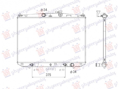 HLADNJAK MOTORA 3.5 350/450H BENZIN/HIBRID (500x760x27) (NISSENS)