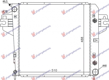 HLADNJAK MOTORA 3.7 V6 BENZIN (MANUAL) (+/-AC) (50.5x50.8)