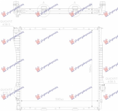 HLADNJAK MOTORA 4.4-4.6-4.8 BENZIN/DIZEL (AUTO) (59x60x4.0) (NRF)