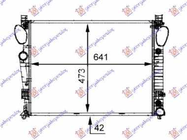 HLADNJAK MOTORA 5.0/5.5/5.8/6.0 BENZIN - 3.2/4.0/4.3 DIZEL (MANUELNI/AUTOMATSKI) (641x469) (NRF)