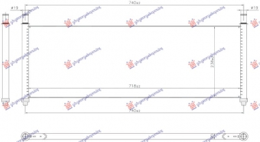 HLADNJAK MOTORA (718x241x20) (VALEO)