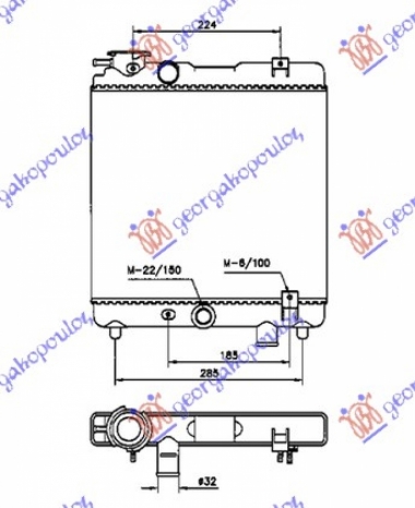 HLADNJAK MOTORA 900CC(31x36)