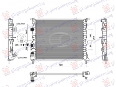 HLADNJAK MOTORA BENZIN (-AC) (430x380) BEZ PUMPE (NRF)